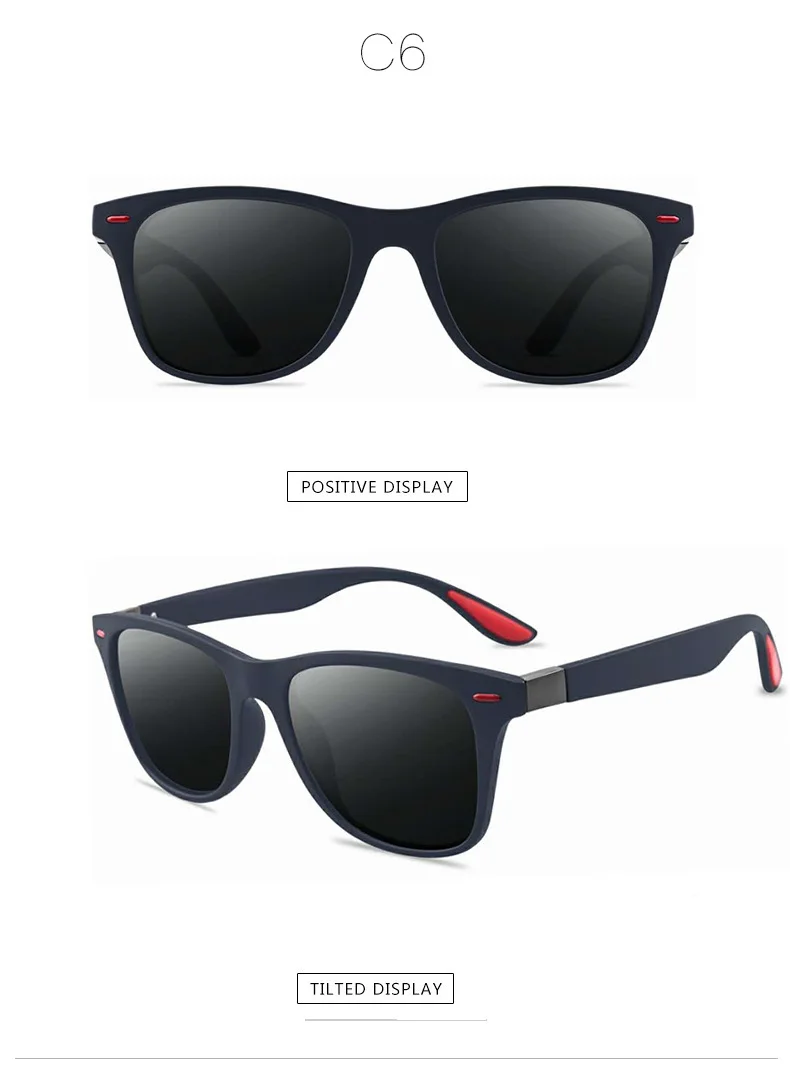 New Polarized Sunglasses Men Brand Design Driving Square Frame Sun Glasses For Women Male Goggle UV400 Gafas De Sol