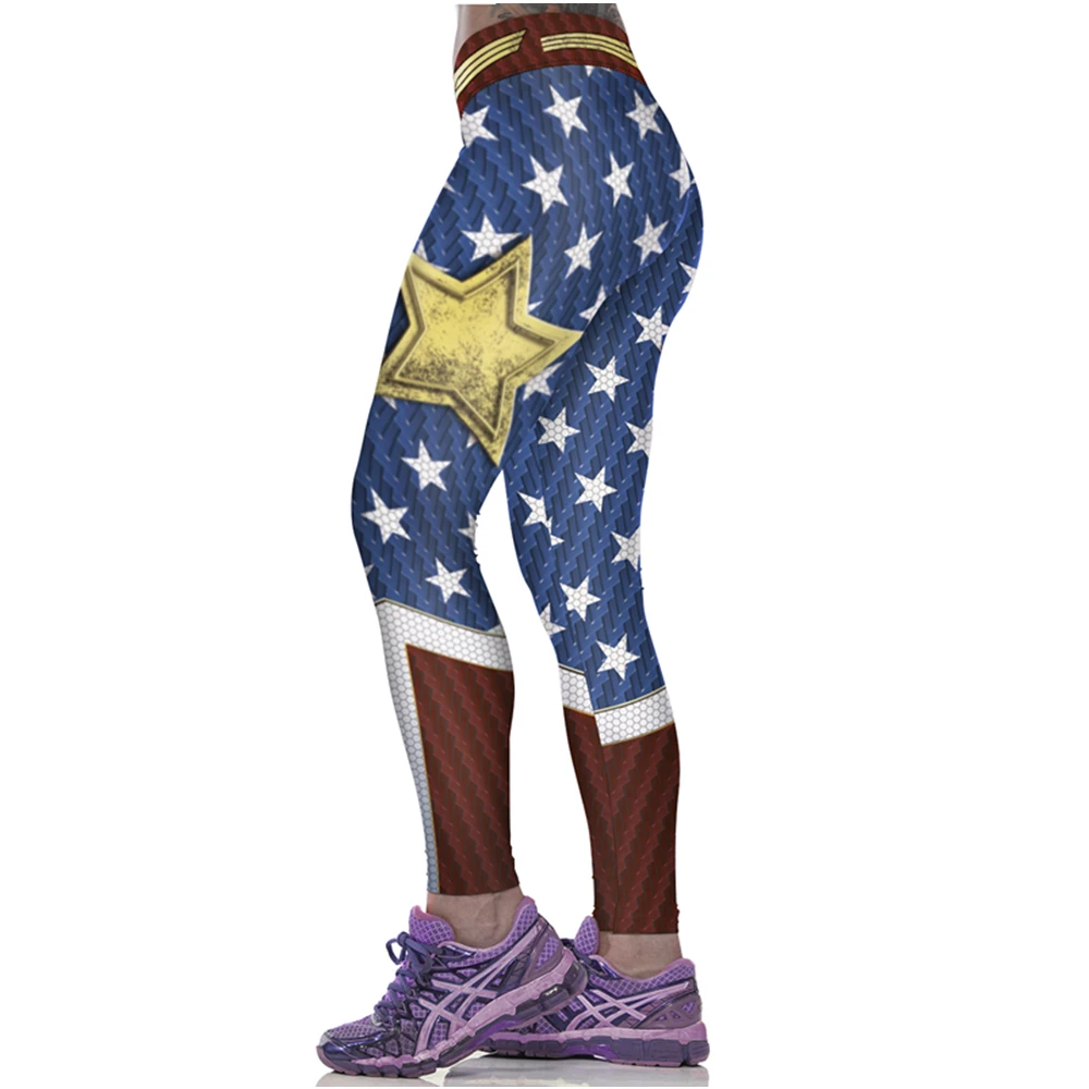 Women Sports Leggings Stars 3D Print Yoga Pant