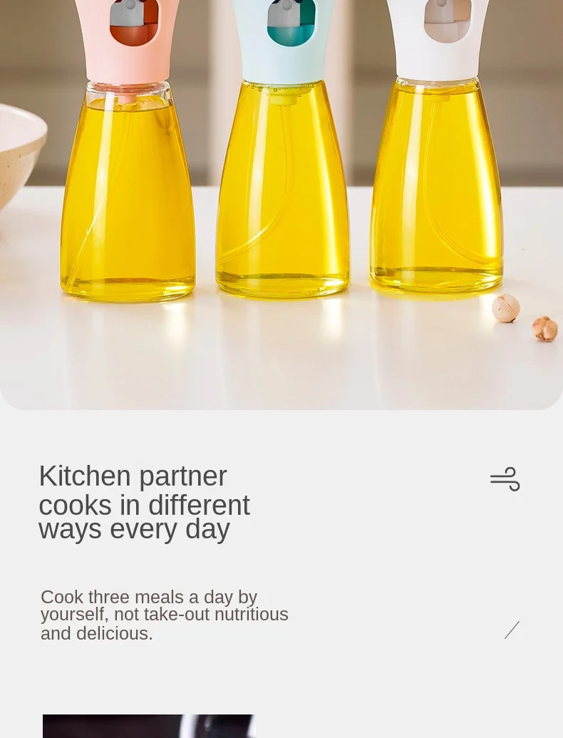 Push-Type Fuel Injector Seasoning Bottle Dust-Proof and Oil-Control Large-Caliber Barbecue Sprayer Olive Oil Spray Bottle