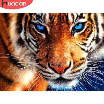 

HUACAN 5d Diamond Painting Full Drill Round Tiger Cross Stitch Diamond Embroidery Animal New Arrival Home Decor