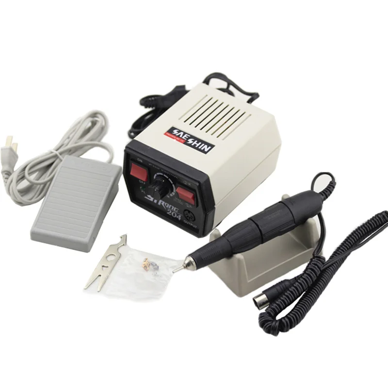

Strong 204 65W Electric Nail Drill Machine 35000rpm Control Box 102L Handle Pedicure File Bits Nails Art Equipment Manicure Set