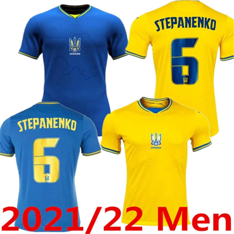 2021/22 Украина Мужская футболка желто-зеленая Толстовка с коротким рукавом