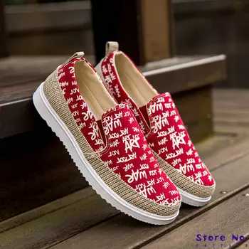 

2019 mens Casual Shoes men canvas shoes for men male spring slip-on loafers breathable fashion men shoes footwear G6-27