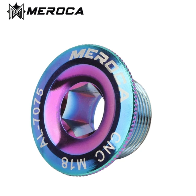 MEROCA MTB Aluminum Alloy CNC Screw Mountain Bike Crank Cover Screws M18/M19/M20 Bolt For SHIMANO Iamok M18 Dazzling Colors