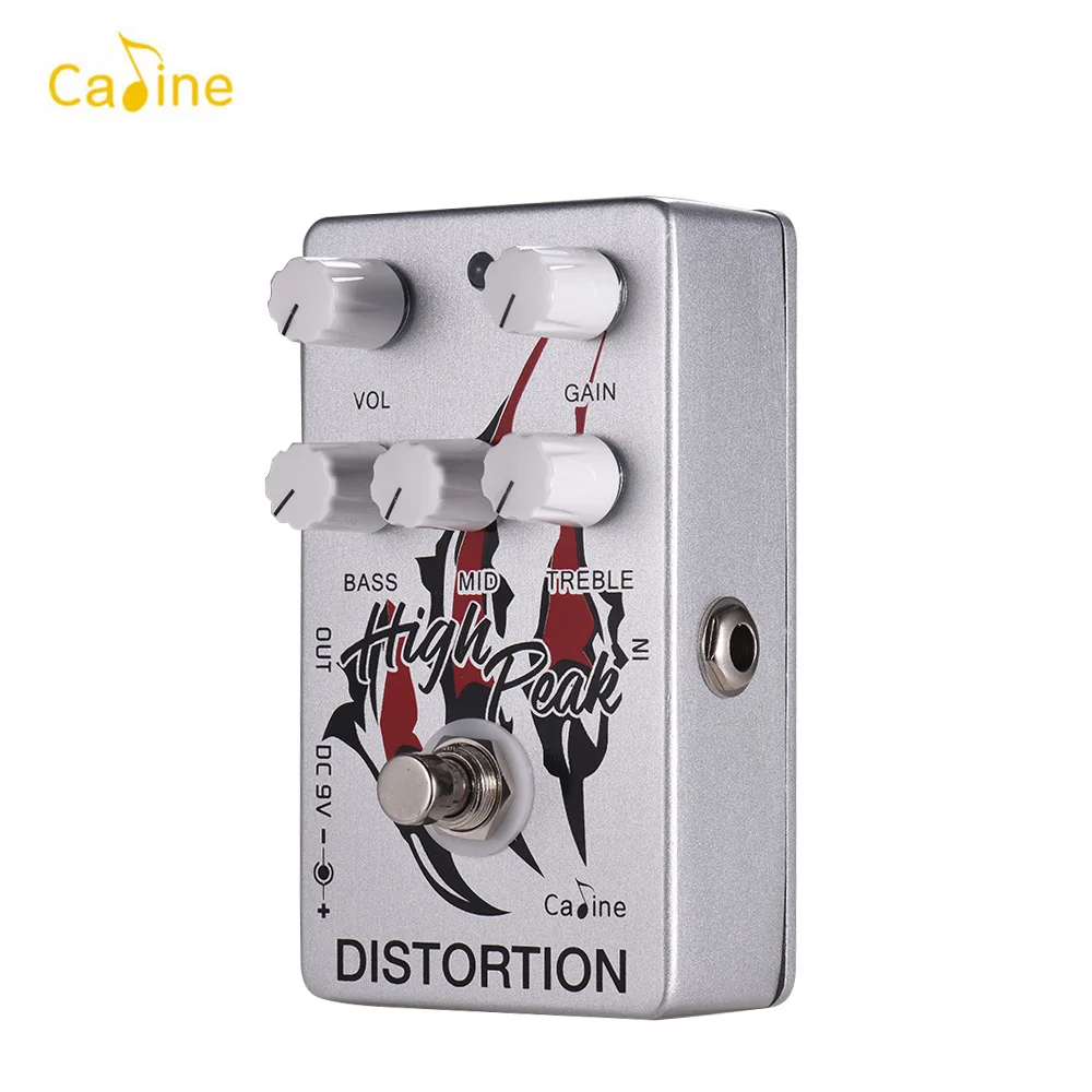 

Caline CP-69 High Peak Silver Electric Guitar Distortion Effect Pedal EQ True Bypass Acoustic Guitar Pedals Full Metal Shell