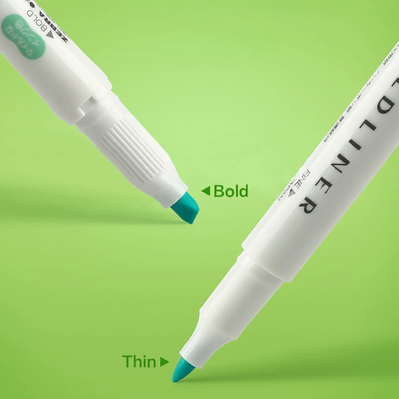 Ручка маркер Zebra Mildliner WKT7 цветные маркеры с двойным наконечником флуоресцентные