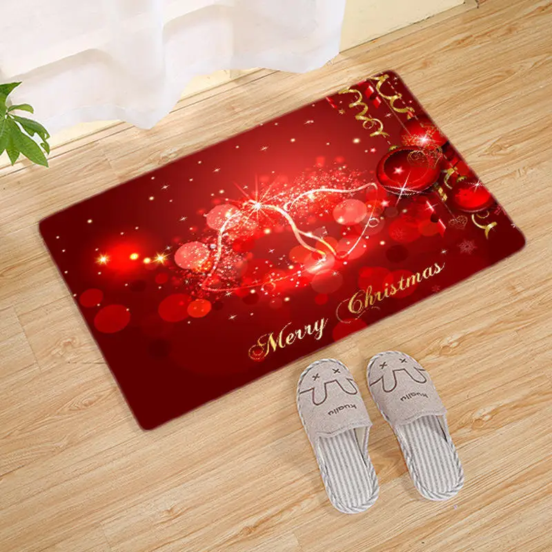 Home Textile 3D Carpet Indoor Door Mat Kitchen Bathroom Bedside Mats Rug Soft Flannel Christmas Dining Living Room Carpets