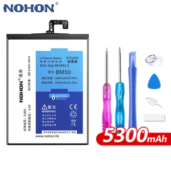 

NOHON Battery For Xiaomi Mi Max 2 5 5S 5X Mi5 Mi5S Mi5X BM50 BM49 BM36 BM22 BN31 Replacement Batteries High Capacity Free Tools