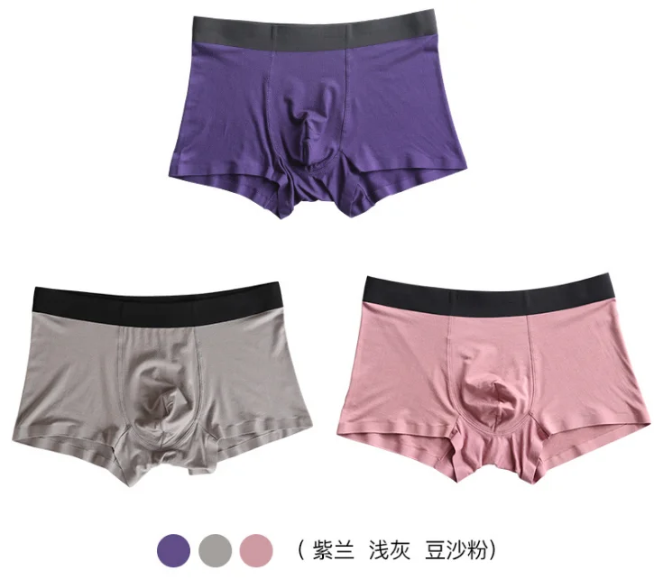mixed color 4 Размеры L-5XL 3 шт./пакет Лидер продаж Твердые Цвет классический модальное бесшовное сексуальное мужское нижнее белье, боксеры, шорты, трусы - Цвет: mixed color 4