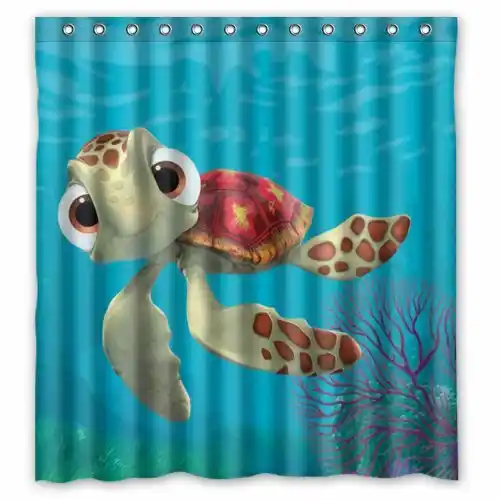 ブランド新亀ファインディング ニモ防水浴室のシャワーカーテン Shower Curtains Aliexpress