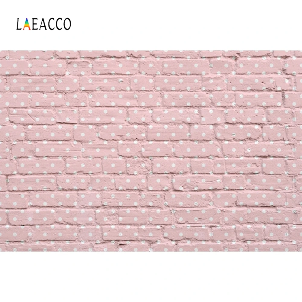 Фотофон Laeacco с розовой кирпичной стенкой для фотосъемки новорожденных и детей в