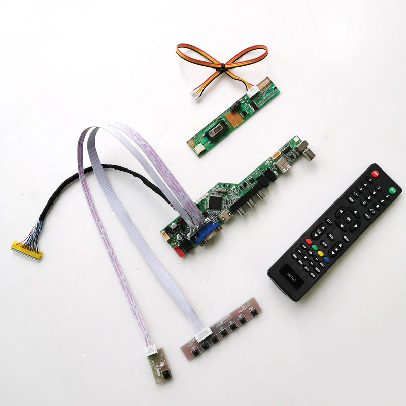 Для LP154W01-TLA8/TLA9 T.V56 плата привода VGA USB AV RF клавиатура + пульт инвертор ЖК-панель