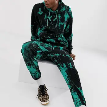 

2 Pieces Sets Tracksuit Men New Autumn Winter Hooded Sweatshirt +Drawstring Pants Male Stripe Patchwork Hoodies Bigsweety