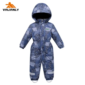 

2020 New Winter Boys Snowsuit Kids Ski Suit One-piece Hooded Children Outdoor Waterproof Windproof Snowboard Sets Kids Clothes