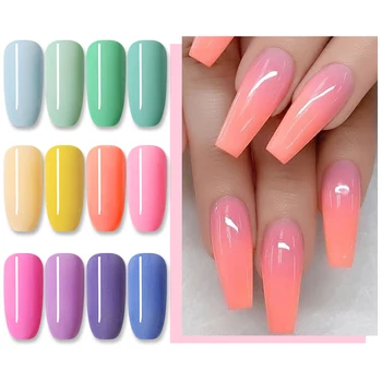 

NICOLE DIARY 12/6 Boxes Dipping Nail Powder Nude Candy Dip Nail Glitter Powder Gradient French Chrome Dust Nail Art Decor