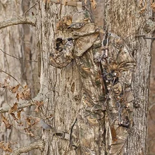 Лето и Осень Bionic Камуфляж Охота ghillie Костюмы немой дышащий водонепроницаемый глушитель армейских фанатов сложная Униформа с бантом