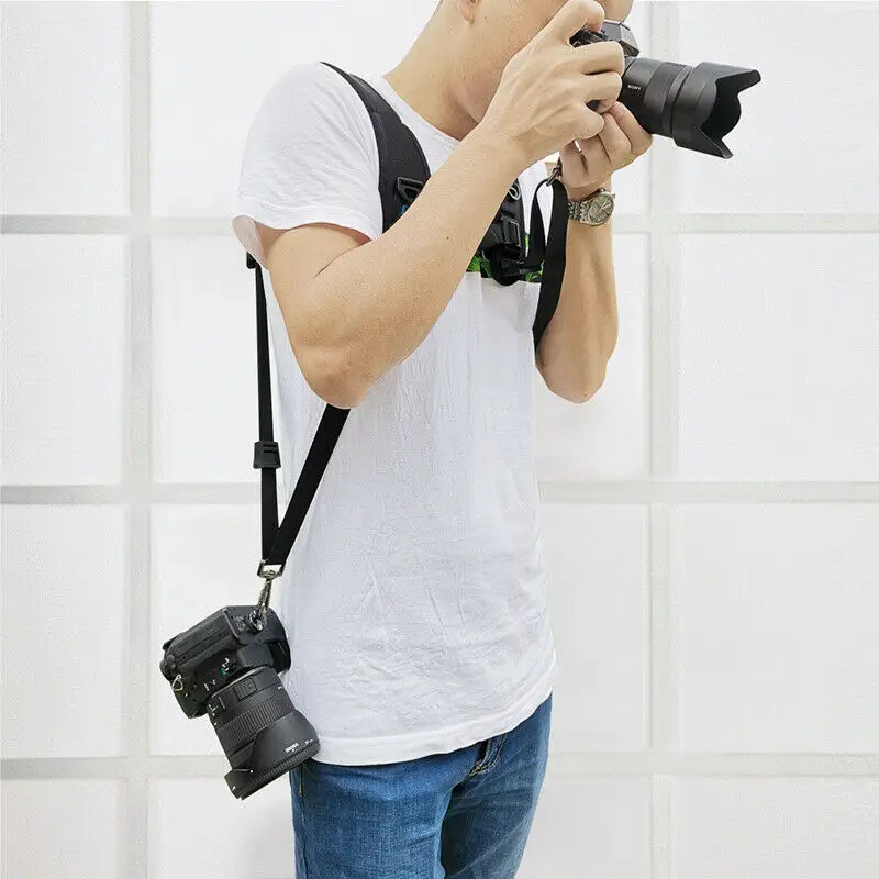 Quick Release Double Shoulder Sling Belt Strap for Two DSLR Digital Cameras | Инструменты