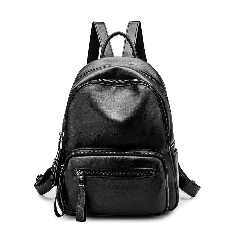 

2019 Winter New Style WOMEN'S Leather Bags Sheepskin Backpack Women's Versatile Casual Fashion Backpack