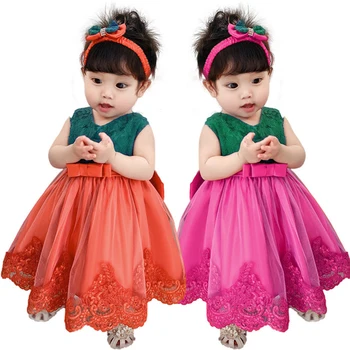 

Girls Dress Toddler Girls Dress Flower Vintage Embroidery Infant Baby Kids Clothes Tutu Girls Princess Costume Party Dress1-3Y