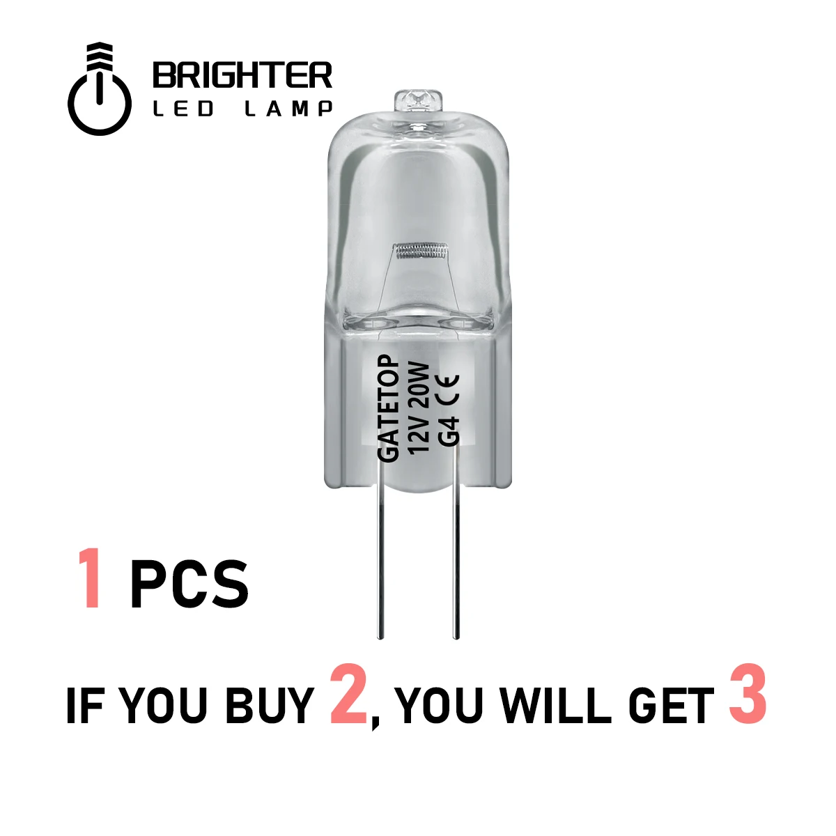 (Купите 2 и получите 1 бесплатно) галогенная лампа горячего размера G4 Ac/dc 12 В 20 Вт