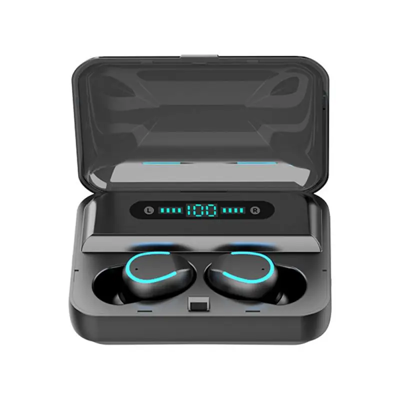 F9-5 Bluetooth 5,0 TWS наушники с цифровым дисплеем, наушники с сенсорной кнопкой, светодиодный, беспроводные наушники, настоящие наушники, стерео наушники