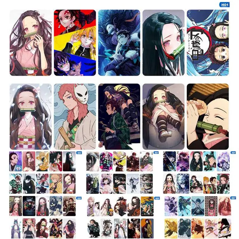 10 шт. Набор стикеров с героями мультфильма Demon Slayer Kimetsu no Yaiba для самостоятельной
