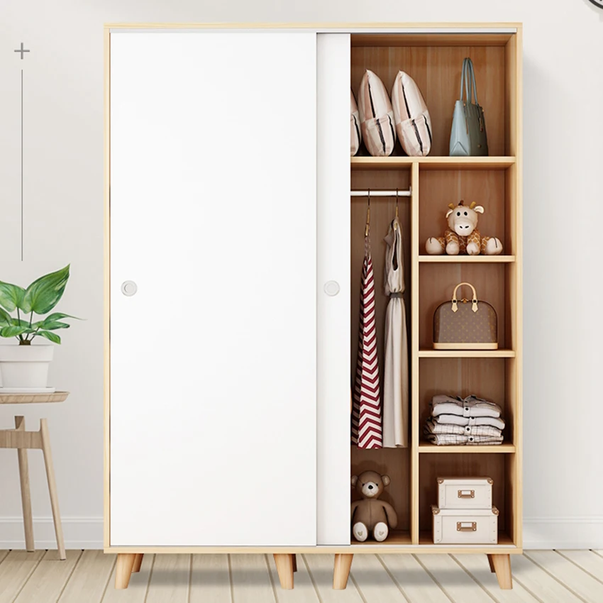 Легко собрать гардероб с раздвижными дверями шкаф для спальни мебель шкаф для хранения Aarmario muebles moveis деревянный современный шкаф