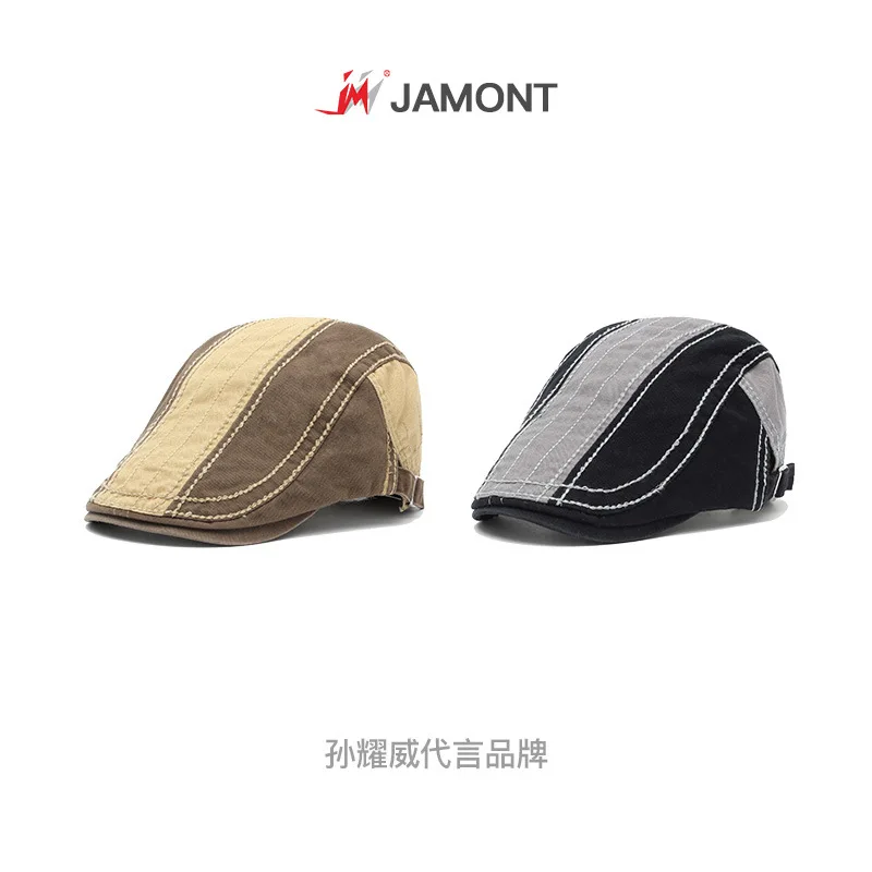 

Guangdong yang guan jamont 2018 New Style Hat Foreign Trade European And American Minimalist Contrast Color Brim Hat Simple Men'