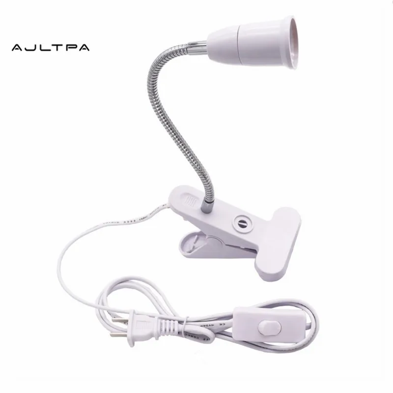 

50Pcs 360 Degrees E27 Socket Clip Holder Switch Lamp LED Plant Grow Lamp Desk Book Light Bulbs Base EU/US Plug 20cm 30cm 40cm