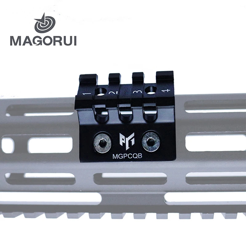 

MAGORUI Mlok Keymod Offset Light/Opitc Picatinny Rail Mount M Lok 3-SLOT Hunting Accessories