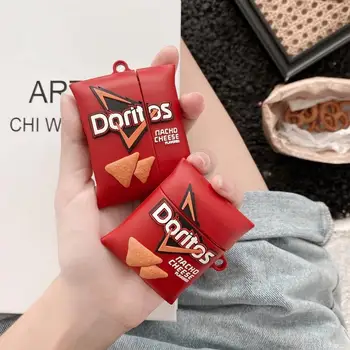 

Cute 3D Food Potato chips case For AirPods 2 charging shell earphone protection cover box for airpods pro 3 funda