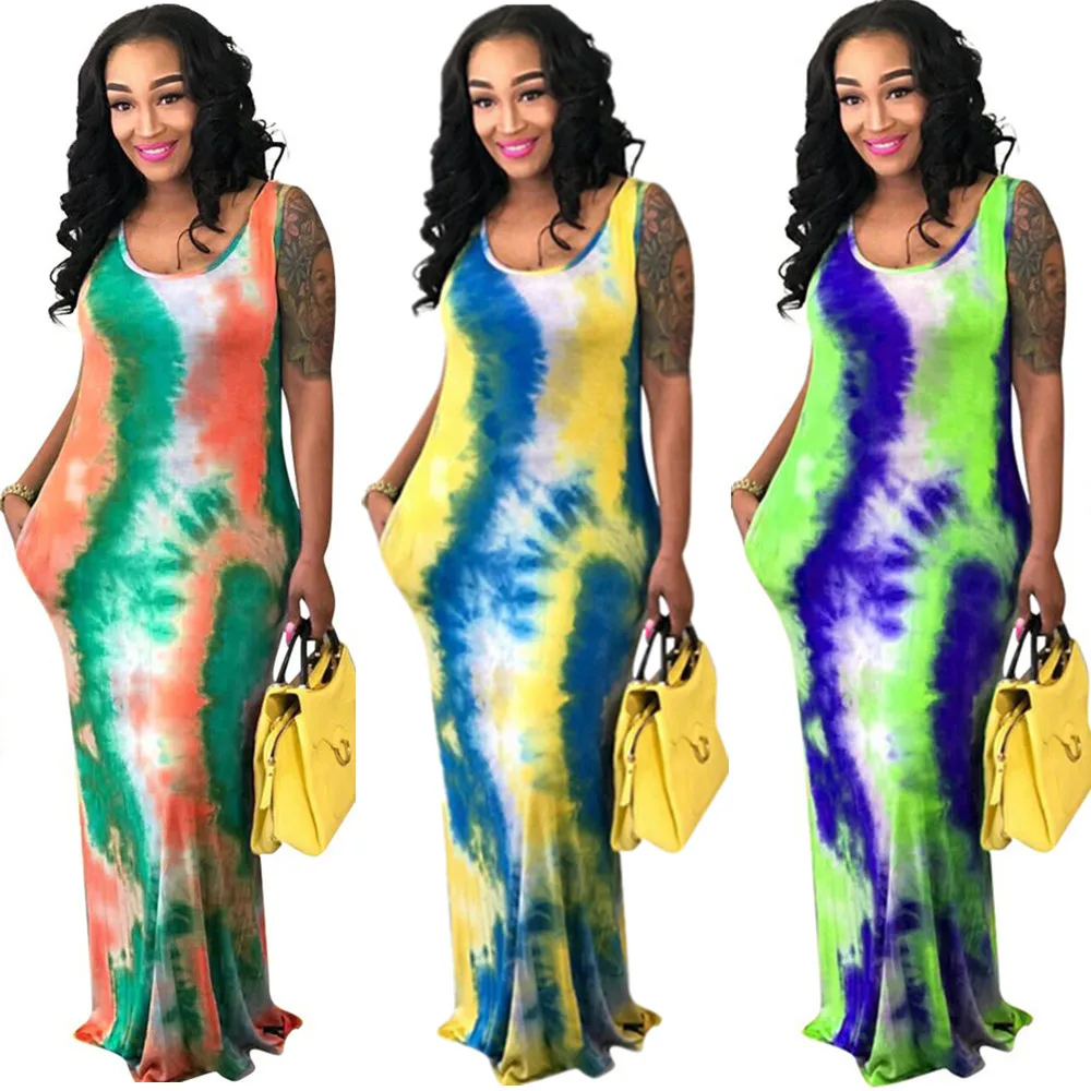 Макси Платье с принтом Adogirl S 3XL Tie Dye|Платья| |
