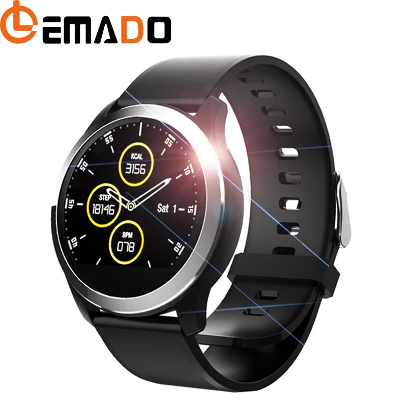 LEMADO 1 22 дюймов ips экран ЭКГ PPG Смарт часы IP68 сообщение Push кровяное давление Таймер
