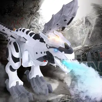 

47cm Walking Dinosaur Toys For Kids Toys White Spray Electric Dinosaur Mechanical Pterosaurs Dinosaur Toy For Children Gift