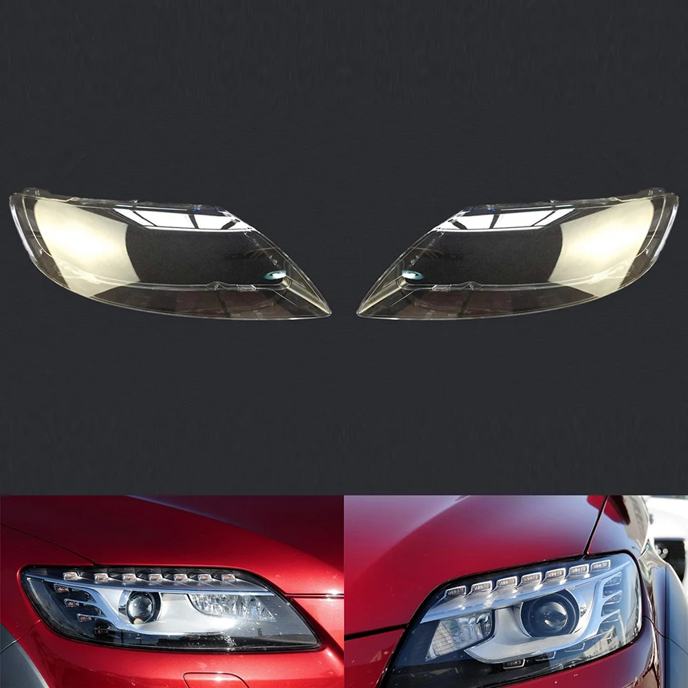 Для Audi Q7 2006 2007 2008 2009 2010 2011 2012 2013 Автомобильные фары прозрачные линзы авто чехол - Цвет: A Pair