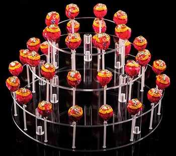 

1pc Acrylic Transparent Lollipop Cake 35 Holes Display Wedding Stand Holder Base Lollipop Holder