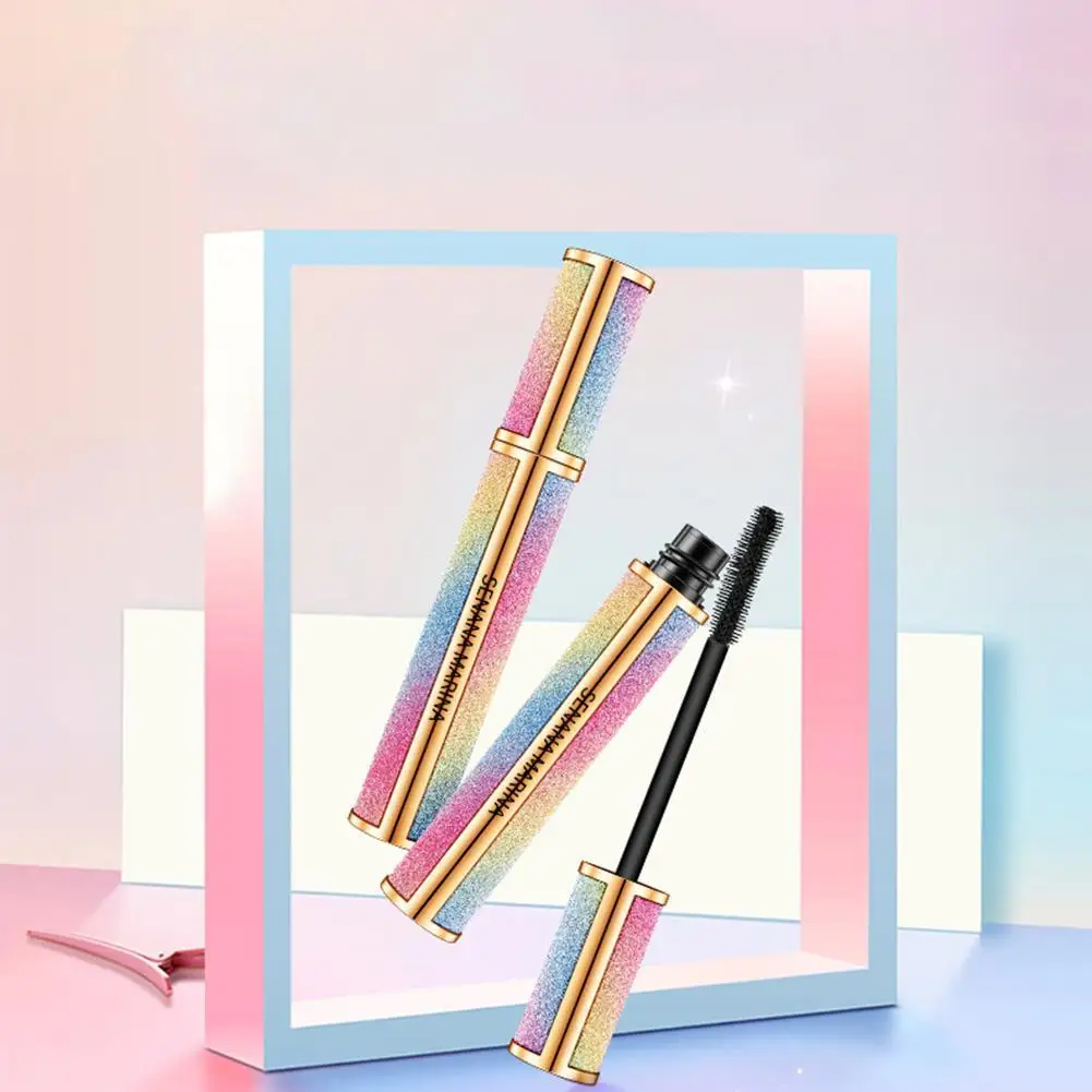 4D шелковое волокно ресницы густые удлиняющие Тушь Длинные черные для