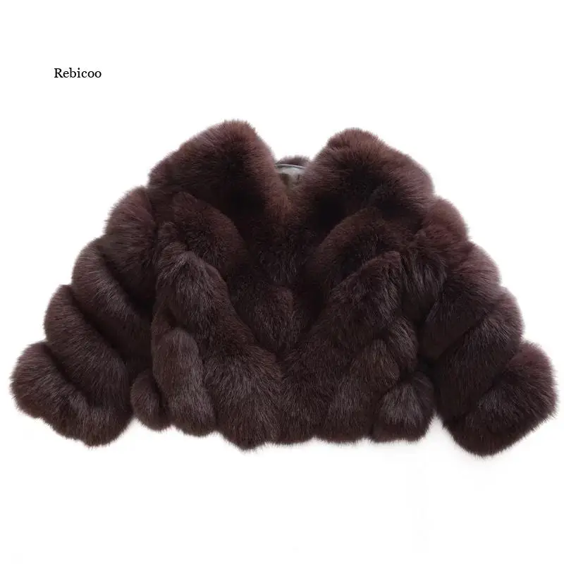 Женское зимнее короткое пальто из искусственного меха размеры до 4Xl | Женская