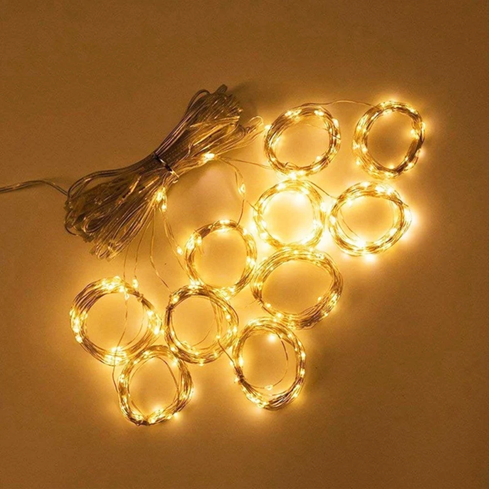 Fairy String Curtain Landscape Lamp Yard Garden Fairy String Light Durable 300LED LED Lights Festival Fairy Light Parties