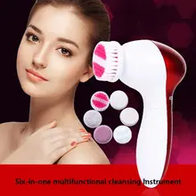 6 6 в 1 электрическая Очищающая щетка для лица электрическая 3 режима звуковая вибрация Глубокая очистка пор отшелушивающая пилка для ног Водонепроницаемая 6