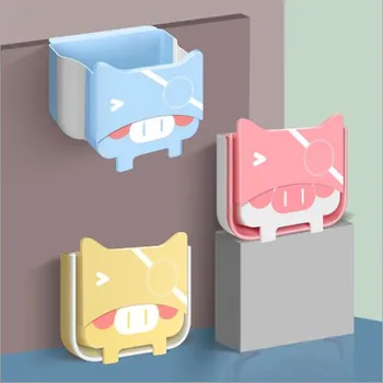 

4L Foldabl Trash Bin Kitchen Trash Can kawaii Door Hanging Folding Garbag Bucket Car Trash Dustbin Bathroom Toilet Waste Storage