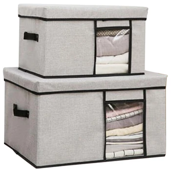 

Perspective Window Fabric Treasure Chest Household Clothes Storage Debris Storage Storage Box