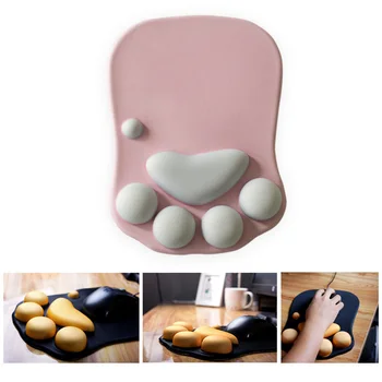 

3D Cute Mouse Pad Anime Soft Cat Paw Mouse Pads Wrist Rest Support Comfort Silicon Memory Foam Gaming Mousepad Mat Dropshipping