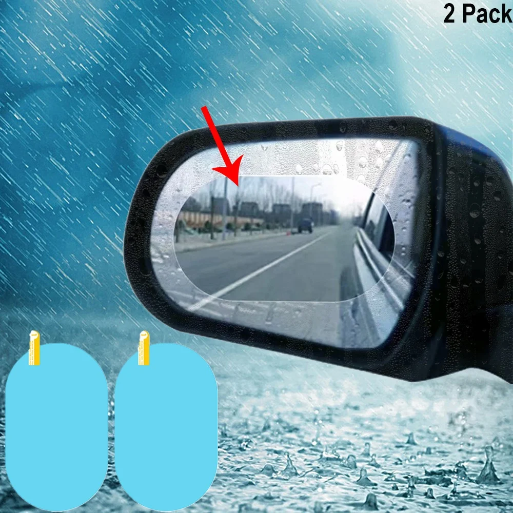 Car Rain-proof Film Rearview Mirror Waterproof Film Universal Window Glass Clear Anti-Fog Anti-reflective Sticker