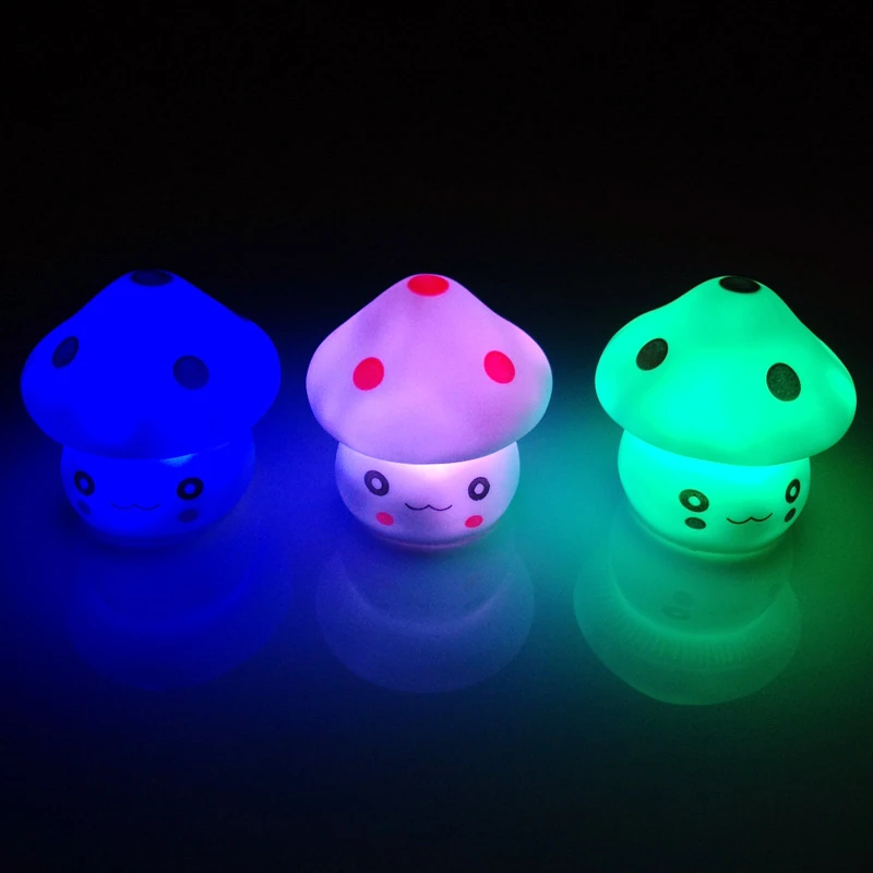 Novelty Interior Lighting Toy Mushroom Lamp Party Lights Mini Child Sleeping Night Light Color Changing Led Lamp Home Decoration Alx