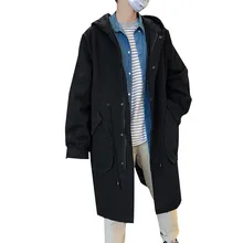 Для мужчин, Тренч, пальто Демисезонный Повседневное Длинные куртки для мужчин, есть плюс размеры до износостойкий черный ветровки человек пальто M-5XL