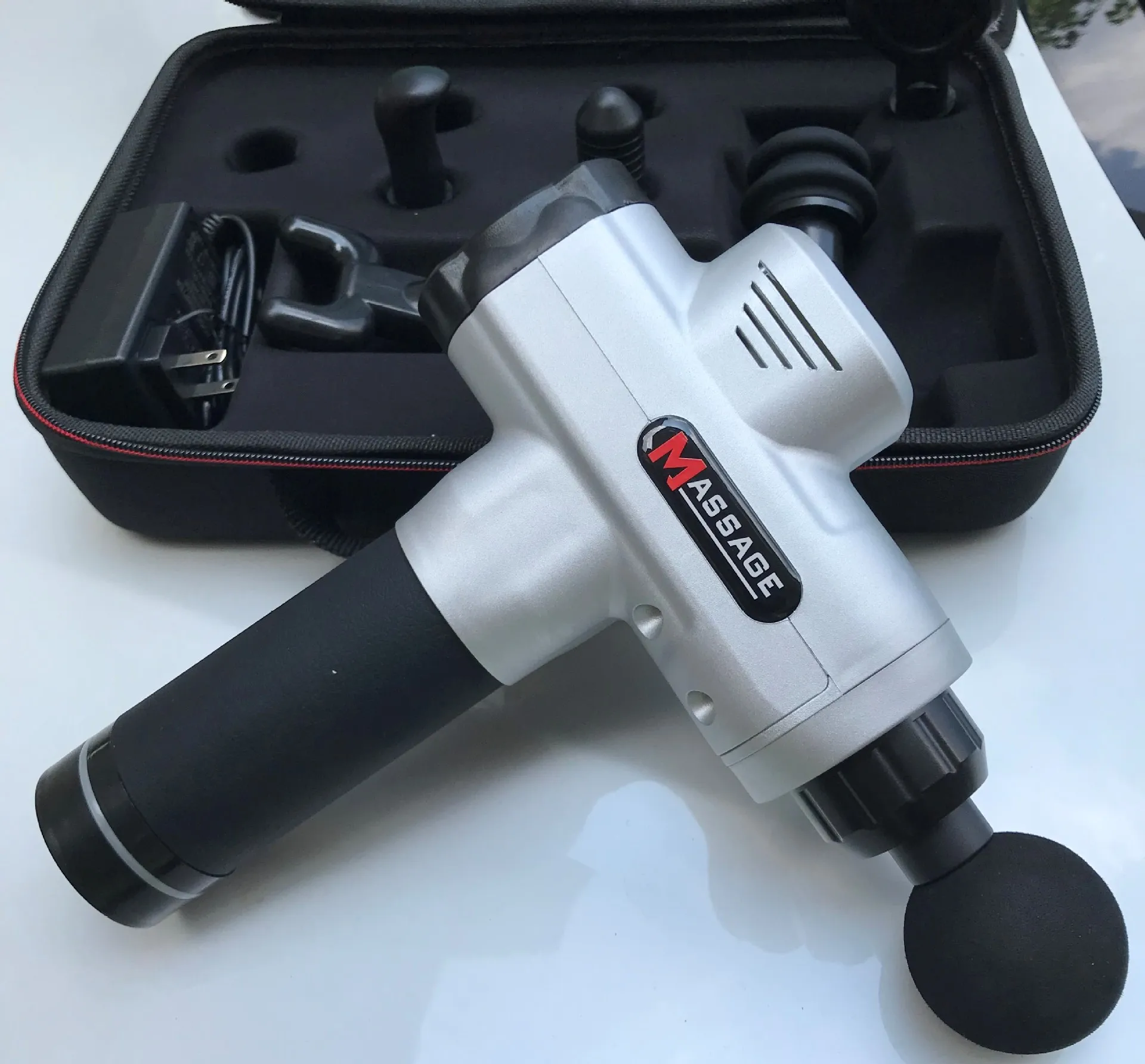 

Fascial gun fitness home silent deep muscle massage gun relaxer vibrating fascial gun massage gun
