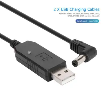 

2pcs 1m USB Charging Cables Practical Durable With Indicator Light for BaoFeng UV-5R UV-82 UV-8D Radio Desktop Charger
