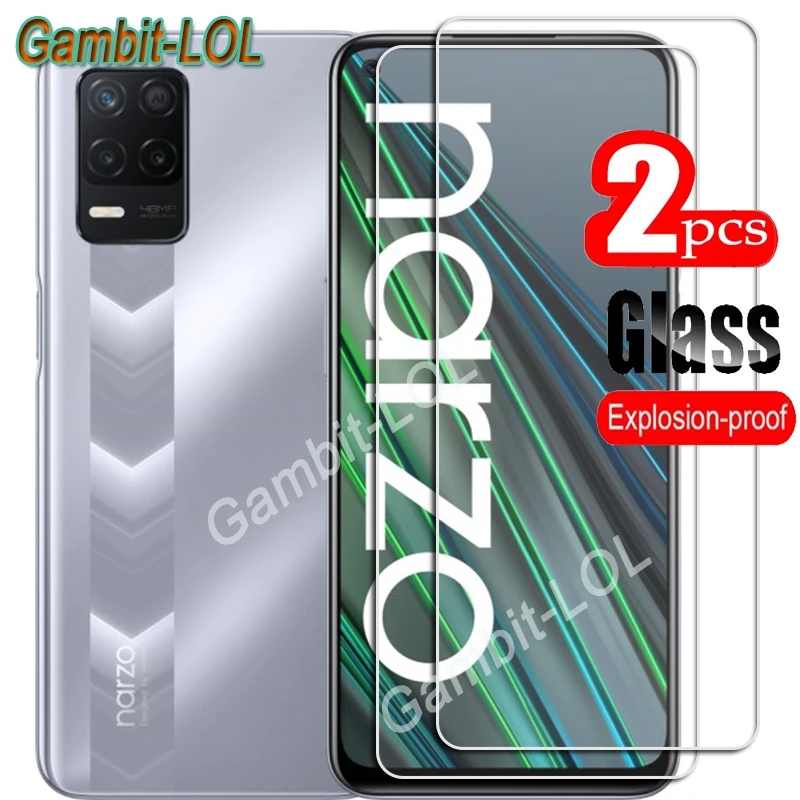 

Для Realme Narzo 30 5G защитная пленка из закаленного высокопрочного стекла на OPPO Narzo30 6,5 дюймов Экран протектор стойкий чехол смарт-телефонная крышка пленка