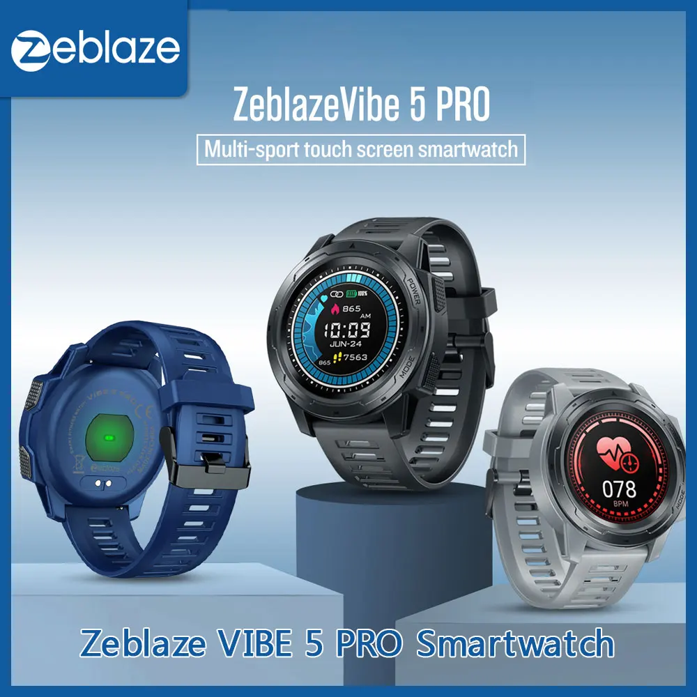 

Zeblaze VIBE 5 PRO Smart Watch Men Multi-sports Tracking IP67 Waterproof Heart Rate Sleep Tracking bluetooth Smartwatch